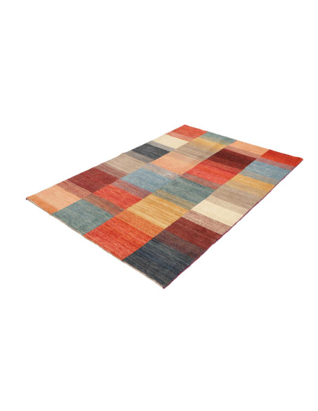 Hand Made Rug Mosaic Pakistan 123x177 Red Light