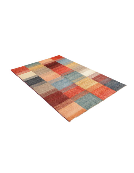 Hand Made Rug Mosaic Pakistan 123x177 Red Light