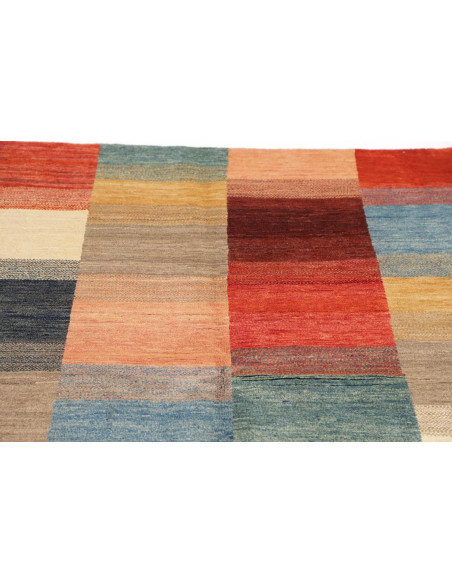 Hand Made Rug Mosaic Pakistan 123x177 Red Light