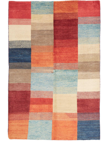 Hand Made Rug Mosaic Pakistan 118x180 Red Orang