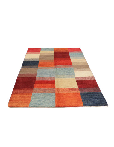 Hand Made Rug Mosaic Pakistan 118x180 Red Orang