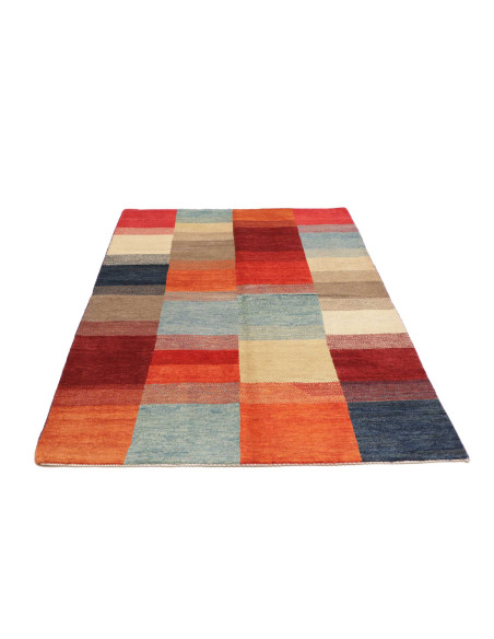 Hand Made Rug Mosaic Pakistan 118x180 Red Orang