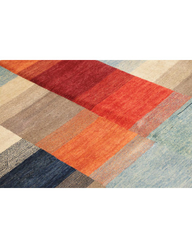 Hand Made Rug Mosaic Pakistan 118x180 Red Orang