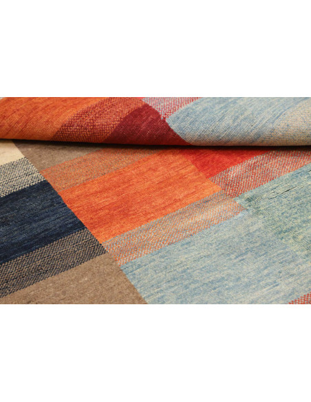 Hand Made Rug Mosaic Pakistan 118x180 Red Orang