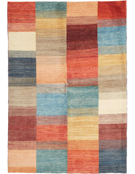 Hand Made Rug Mosaic Pakistan 124x176 Multicolo