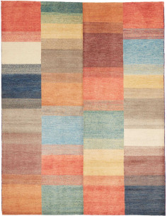 Hand Made Rug Mosaic Pakistan 151x197 Multicolo