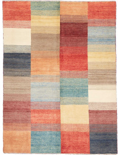 Hand Made Rug Mosaic Pakistan 145x194 Multicolo