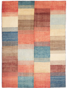 Hand Made Rug Mosaic Pakistan 143x193 Coral Red