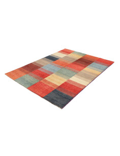 Hand Made Rug Mosaic Pakistan 140x182 Red Light 2