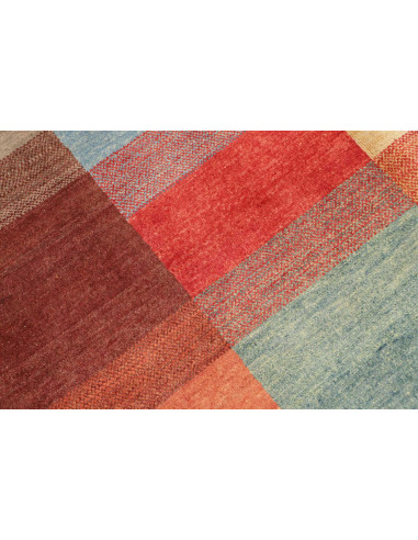 Hand Made Rug Mosaic Pakistan 140x182 Red Light