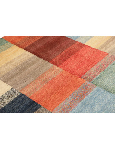 Hand Made Rug Mosaic Pakistan 140x182 Red Light