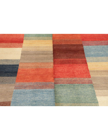 Hand Made Rug Mosaic Pakistan 140x182 Red Light