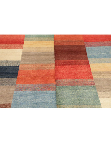 Hand Made Rug Mosaic Pakistan 140x182 Red Light
