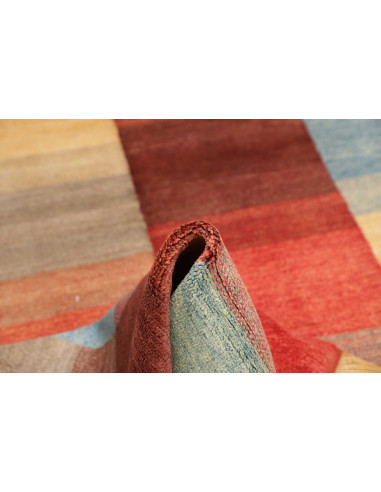 Hand Made Rug Mosaic Pakistan 140x182 Red Light