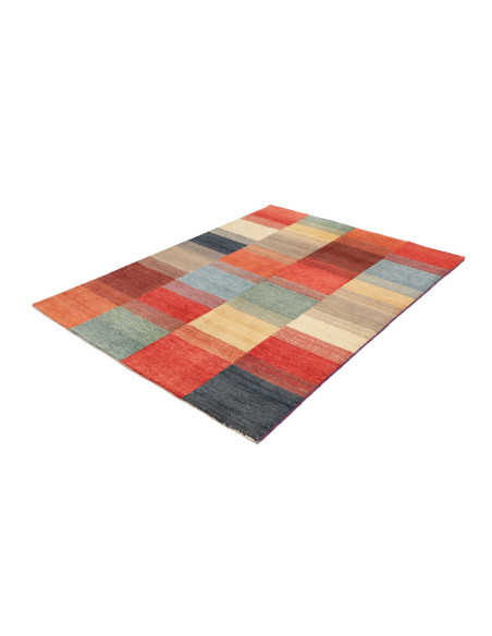 Hand Made Rug Mosaic Pakistan 148x197 Red Beige