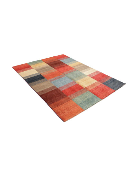 Hand Made Rug Mosaic Pakistan 148x197 Red Beige