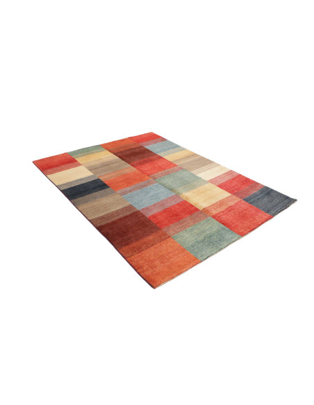 Hand Made Rug Mosaic Pakistan 147x194 Multicolo