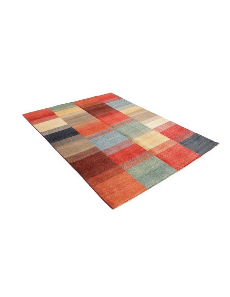 Hand Made Rug Mosaic Pakistan 149x195 Brick Red