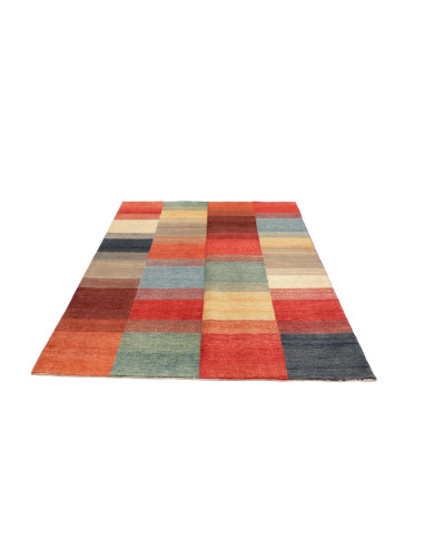 Hand Made Rug Mosaic Pakistan 149x195 Brick Red