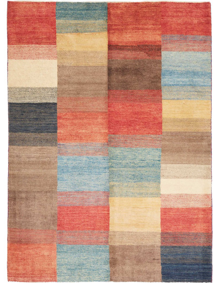 Hand Made Rug Mosaic Pakistan 143x192 Brick Red