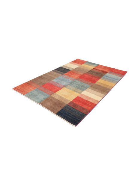 Hand Made Rug Mosaic Pakistan 143x192 Brick Red