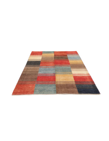 Hand Made Rug Mosaic Pakistan 143x192 Brick Red
