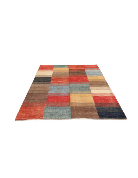 Hand Made Rug Mosaic Pakistan 143x192 Brick Red