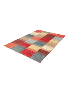 Hand Made Rug Mosaic Pakistan 145x202 Red Beige 2