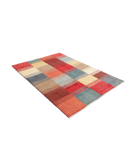 Hand Made Rug Mosaic Pakistan 145x202 Red Beige