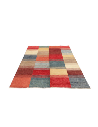 Hand Made Rug Mosaic Pakistan 145x202 Red Beige