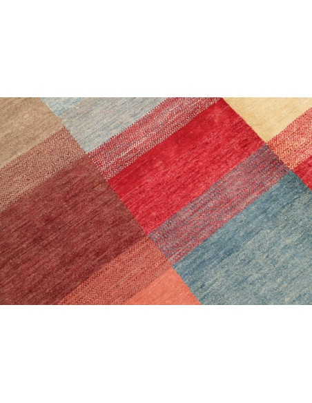 Hand Made Rug Mosaic Pakistan 145x202 Red Beige