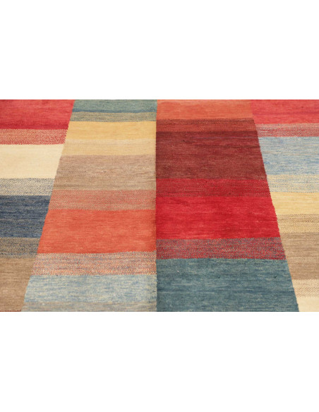 Hand Made Rug Mosaic Pakistan 145x202 Red Beige