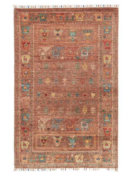 Hand Made Rug Istintia Pakistan 99x150 Rust Bei