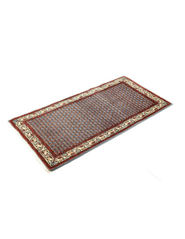 Hand Made Rug Hamadan Persia 62x126 Blue Red