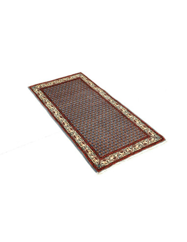 Hand Made Rug Hamadan Persia 62x126 Blue Red