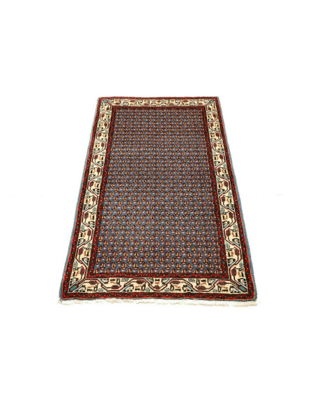 Hand Made Rug Hamadan Persia 62x126 Blue Red