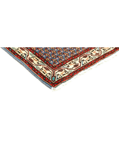 Hand Made Rug Hamadan Persia 62x126 Blue Red