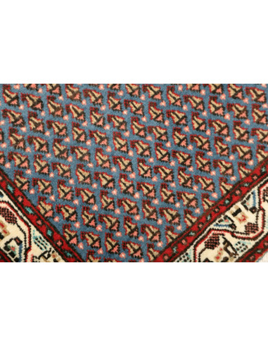 Hand Made Rug Hamadan Persia 62x126 Blue Red