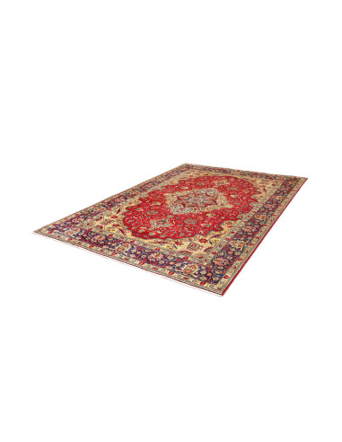 Hand Made Rug Tabriz Persia 204x285 Red Dark Bl