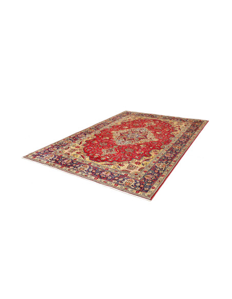 Hand Made Rug Tabriz Persia 204x285 Red Dark Bl