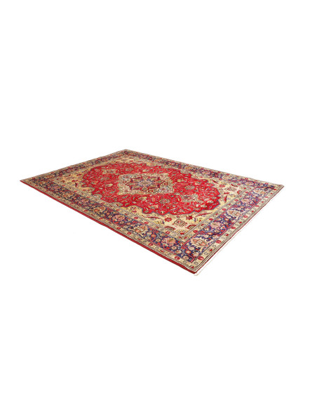 Hand Made Rug Tabriz Persia 204x285 Red Dark Bl
