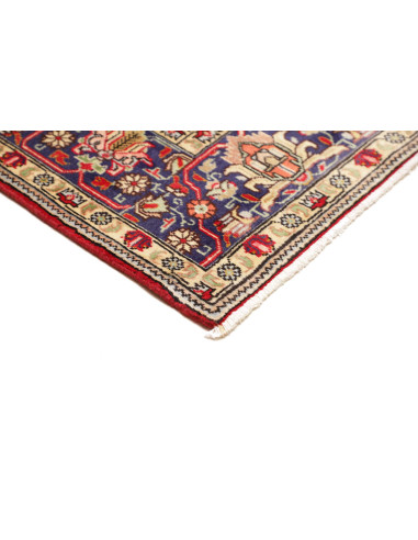 Hand Made Rug Tabriz Persia 204x285 Red Dark Bl