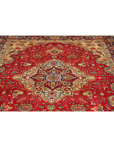 Hand Made Rug Tabriz Persia 204x285 Red Dark Bl