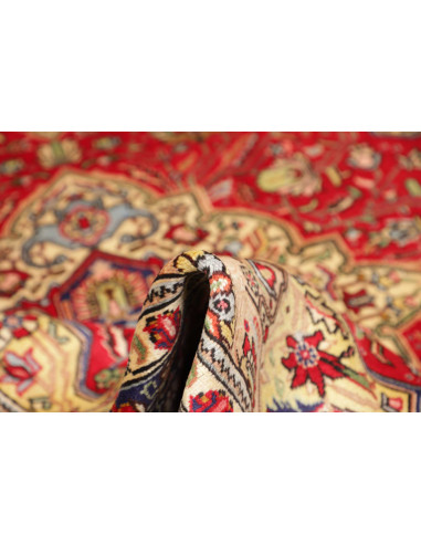 Hand Made Rug Tabriz Persia 204x285 Red Dark Bl