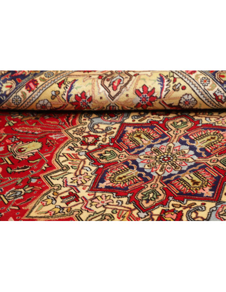 Hand Made Rug Tabriz Persia 204x285 Red Dark Bl
