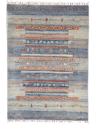 Hand Made Rug Gabbeh Nova Pakistan 106x148 Blue