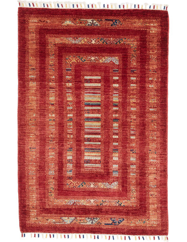 Hand Made Rug Gabbeh Nova Pakistan 99x148 Brick