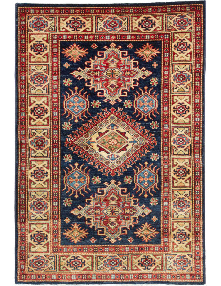 Hand Made Rug Kazak Fine Pakistan 103x150 Dark