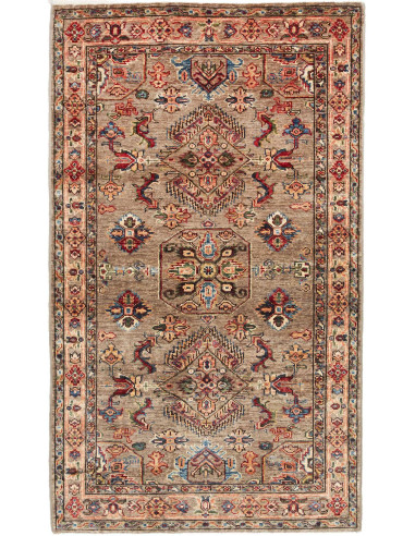 Hand Made Rug Kazak Fine Pakistan 87x151 Taupe