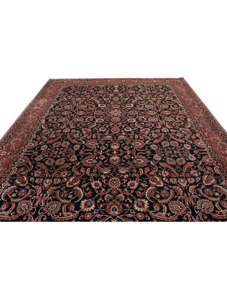 Rug Bidjar with silk Persia grey red 305x399